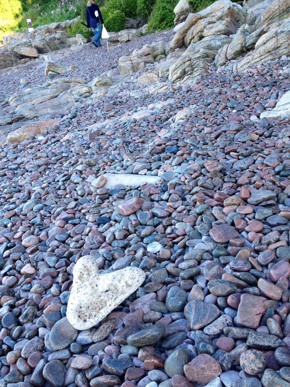 beach grey hjärta heart by cabday