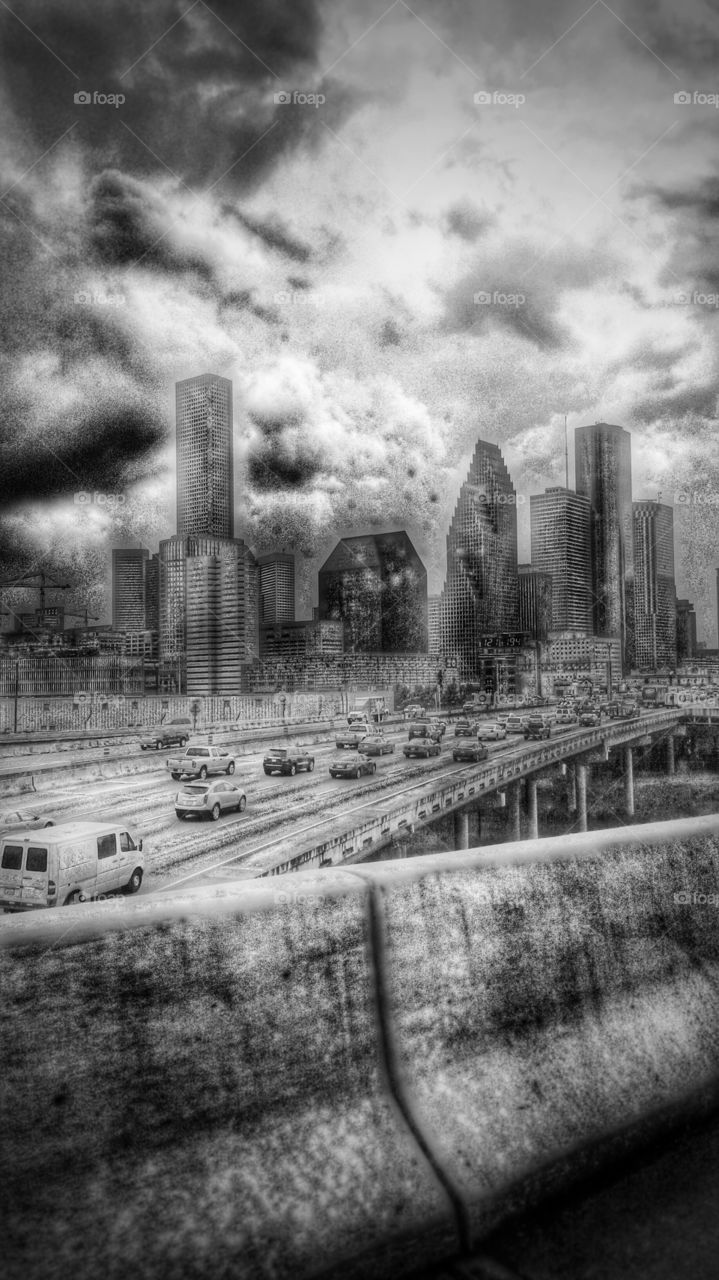 Houston Black n white. translucent