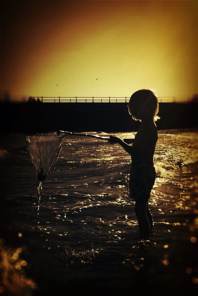 Boy fishing