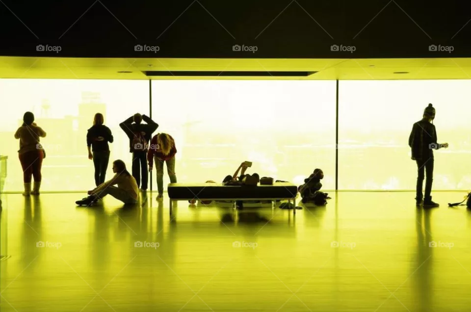 Silhouette, Reflection, People, Man, Airport