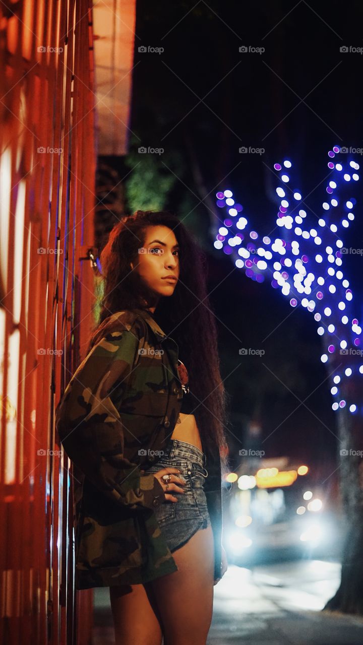Neon lights in the streets on Haight Ashbury - Model portraits - fun stuff