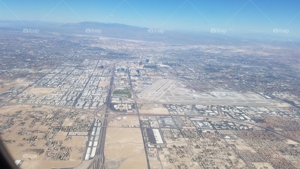 Aerial, City, Travel, Airplane, Landscape