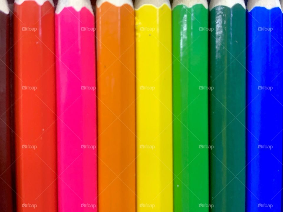 Pride colours pencils 