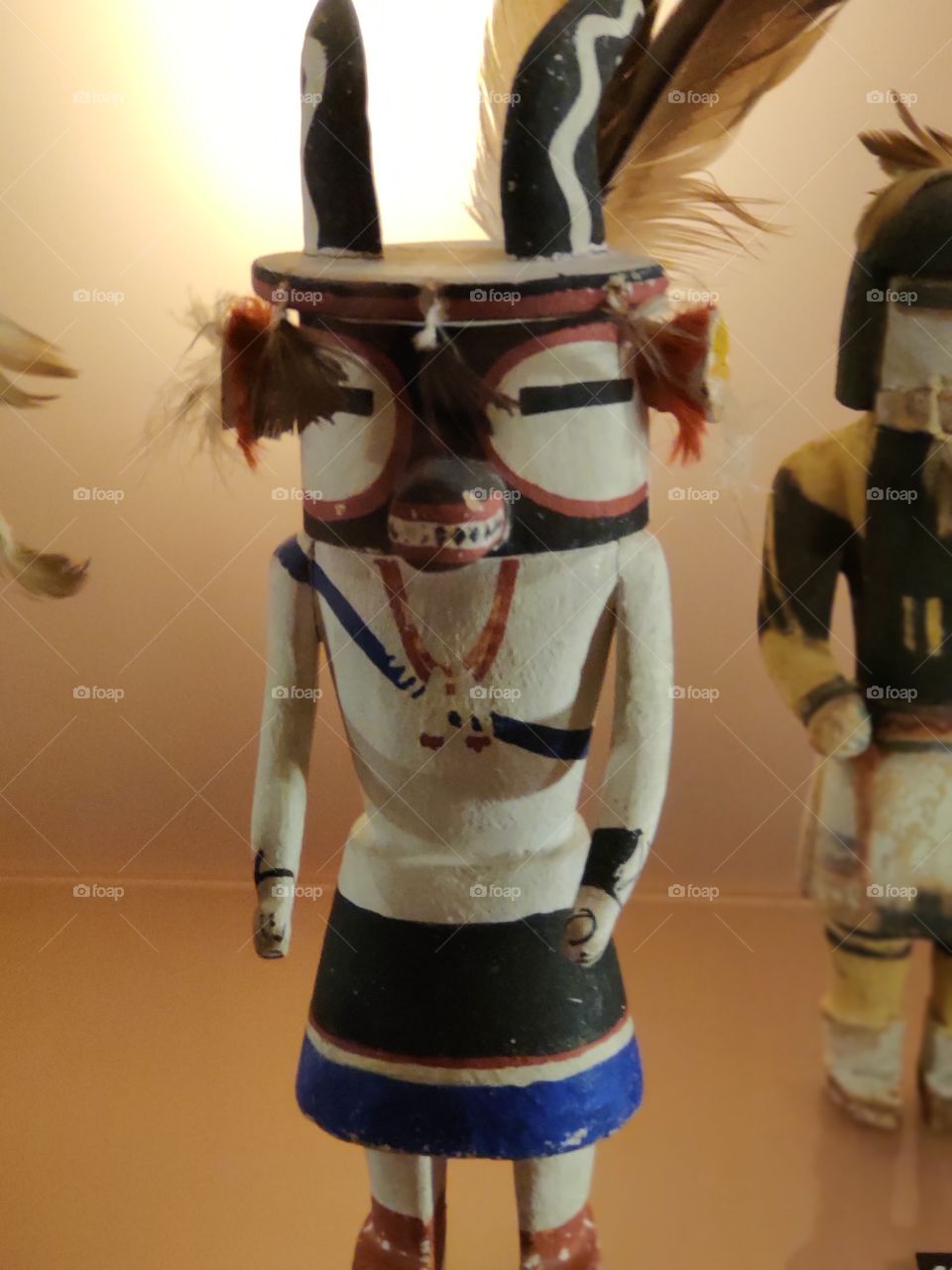 North American Indians wooden figure with mask