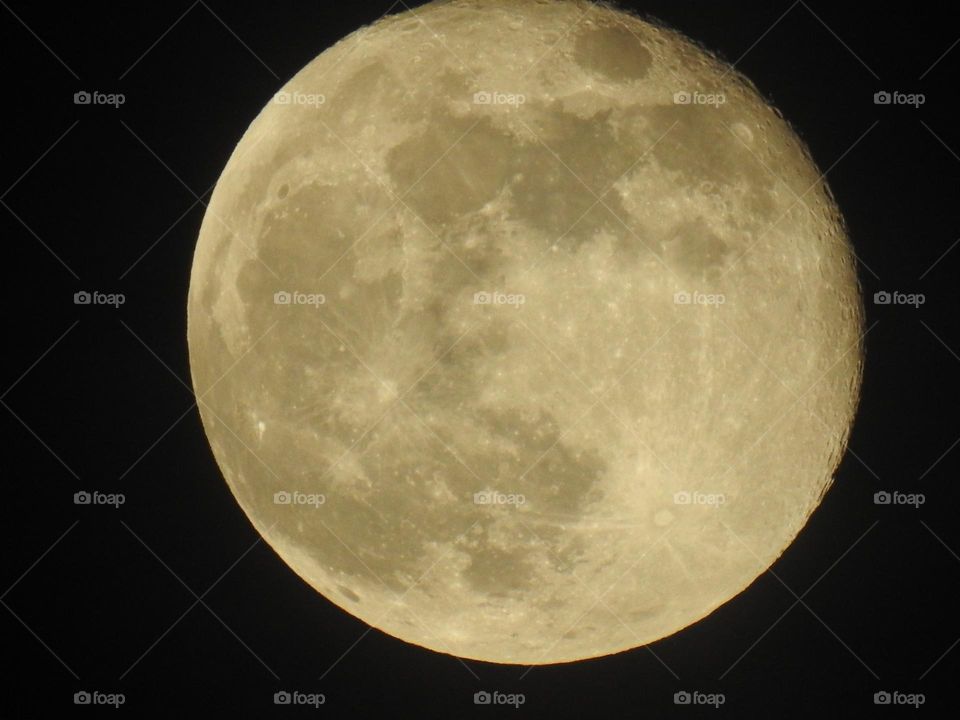 Yellow color mixed with other colors of the moon