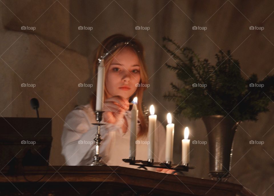 Candle, Religion, People, Church, Ceremony