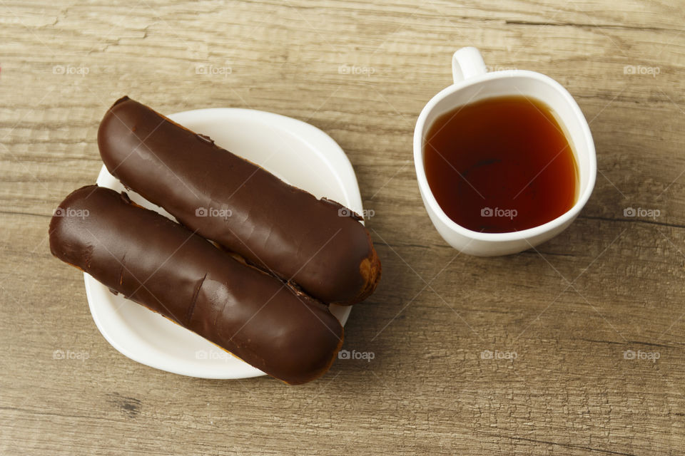 Cookies and tea, cake