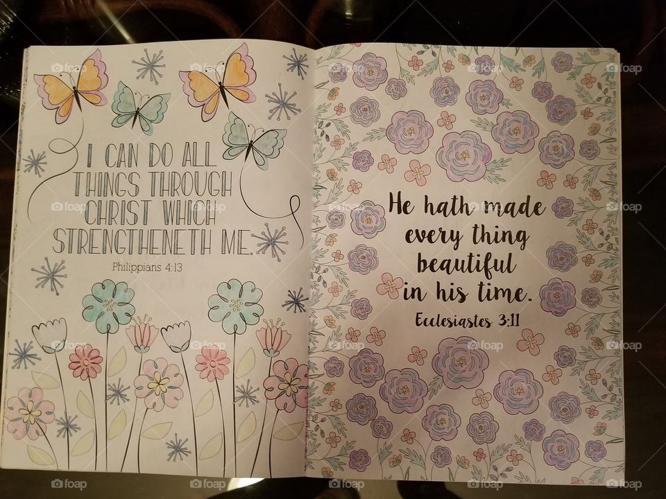 my artwork from the scripture coloring book