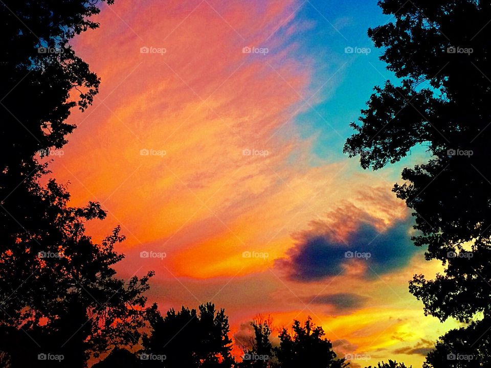 Multicolored clouds