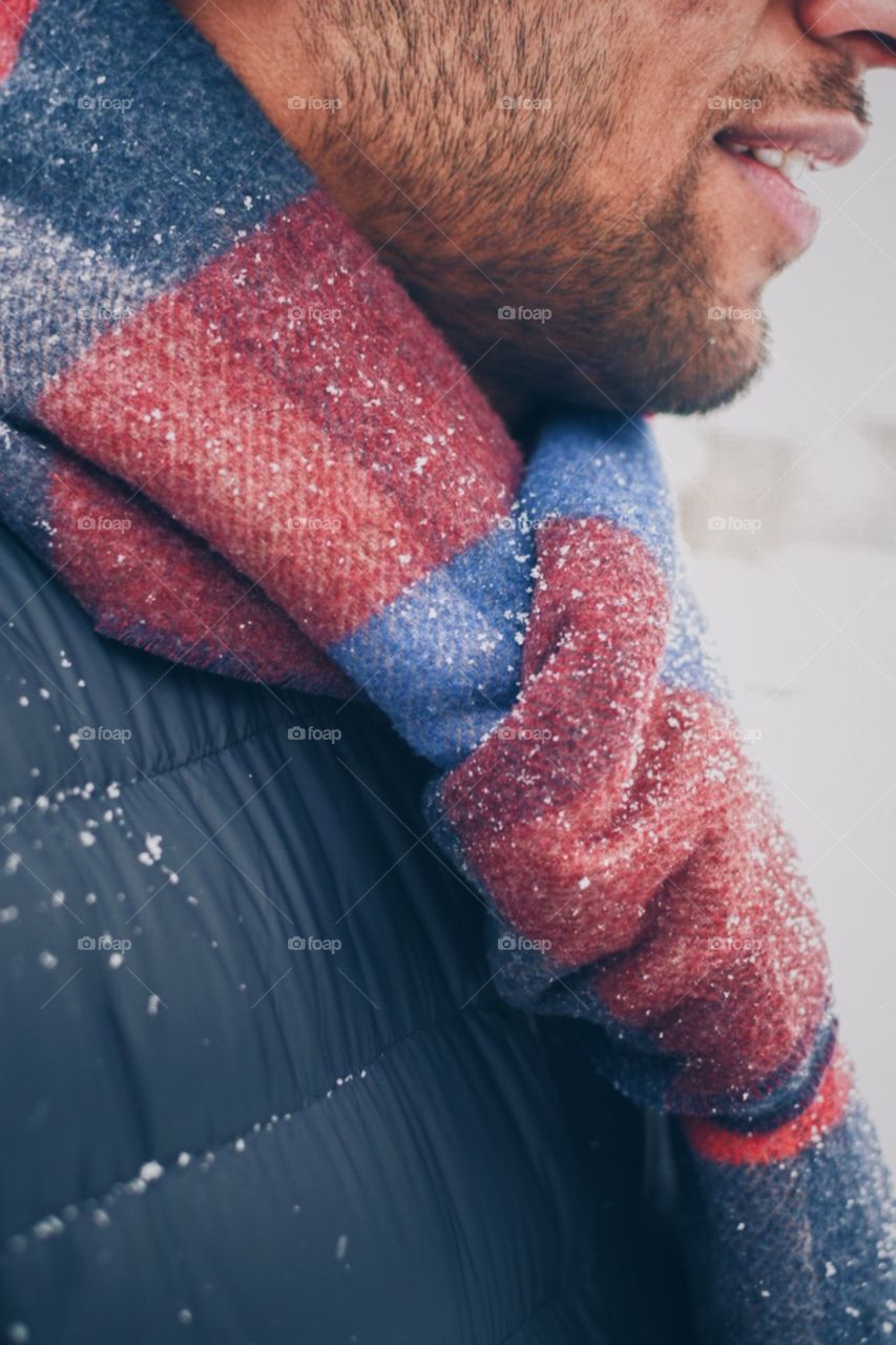 Young man in snow 