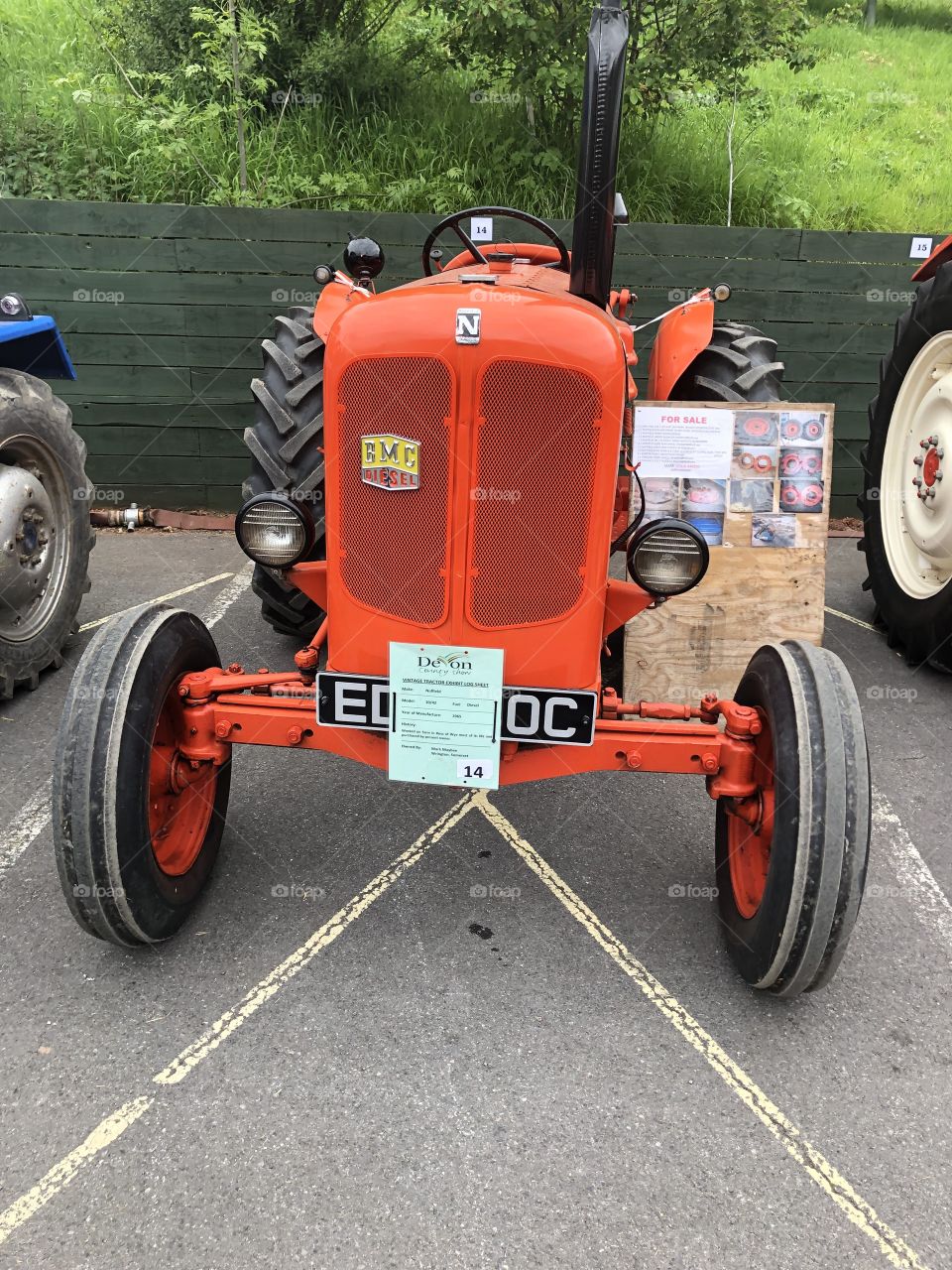 The 1965 Nuffield tractor again kept in tip top condition.