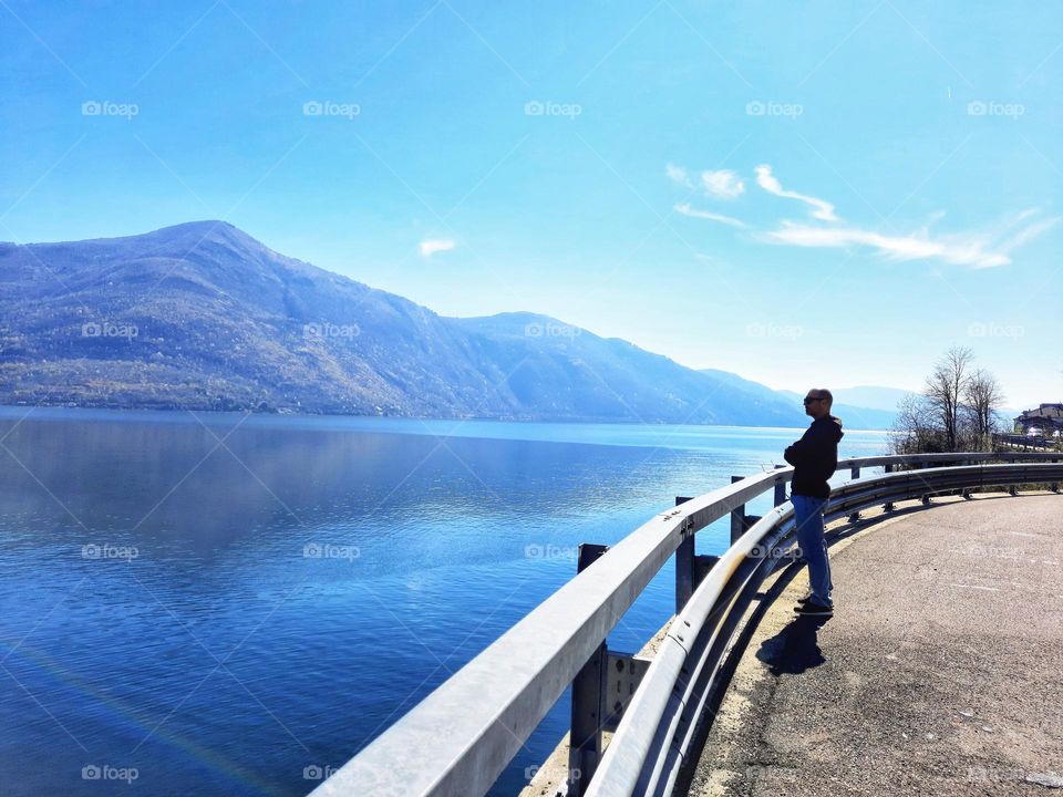 Beautiful landscape of Lake Maggiore, Cannobio, Italy