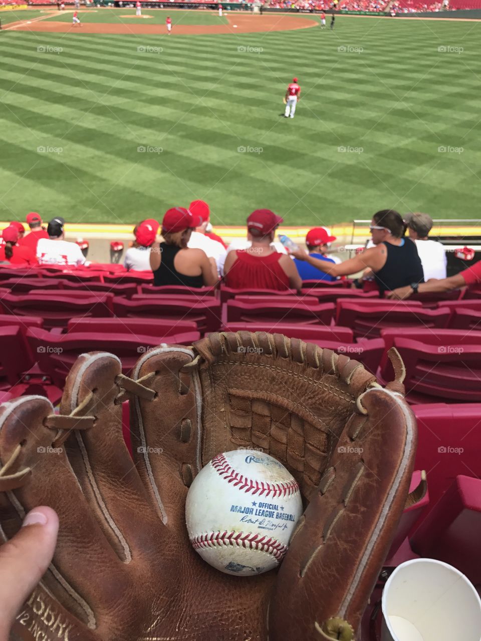 Caught baseball 