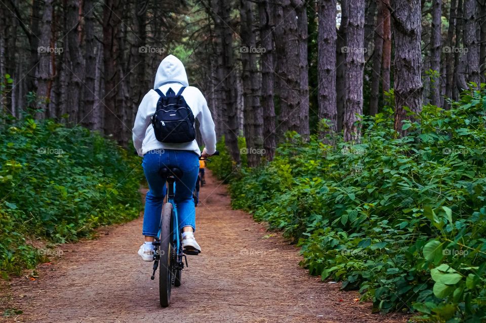 Cycling through the woods