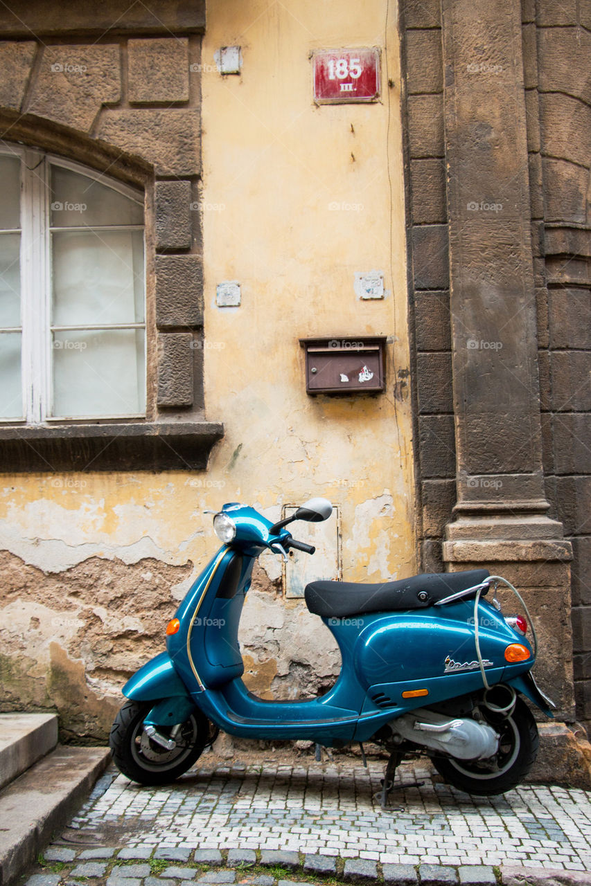 Blue vespa