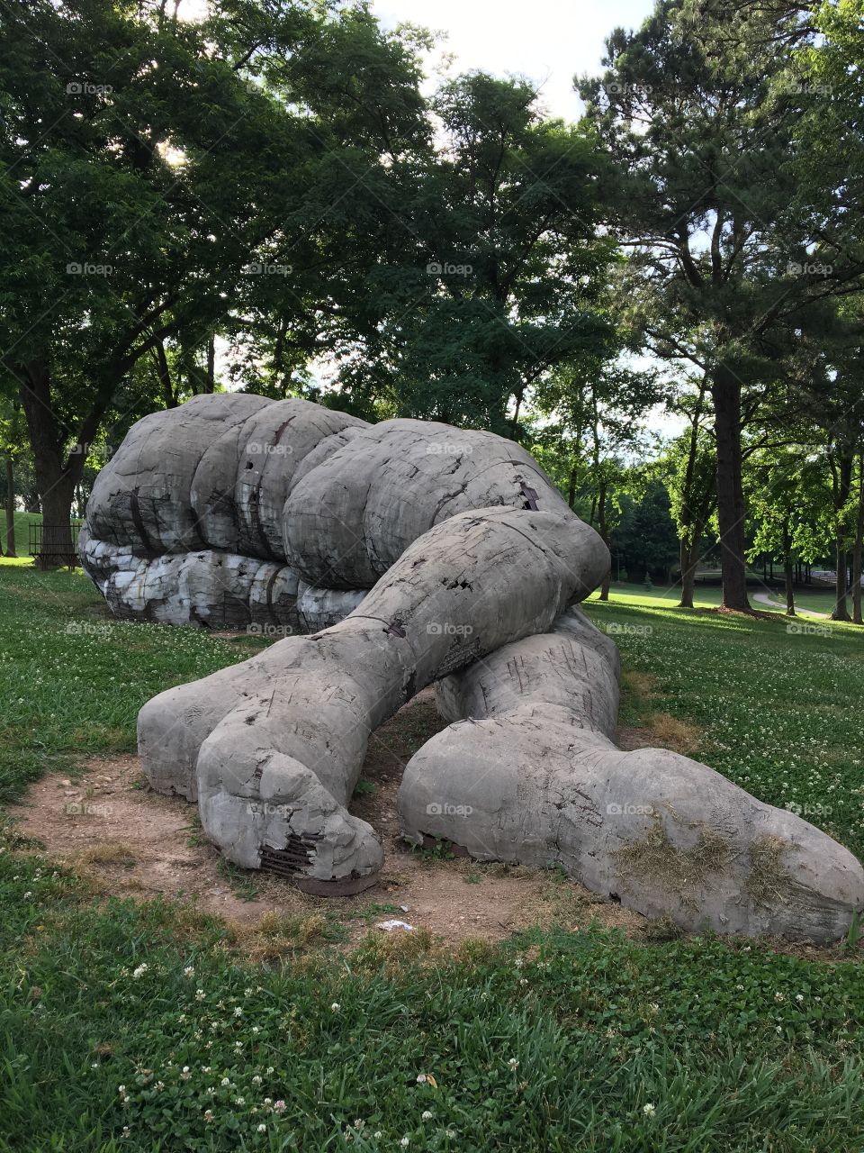 Sleeping giant at NC Museum of Art nature trail. 
