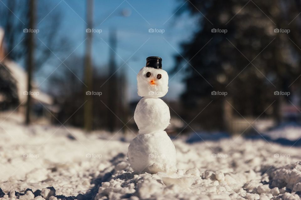 Snowman on a Winter Afternoon
