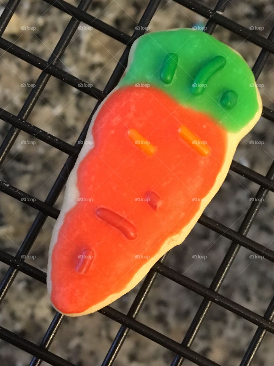Carrot cutout cookie