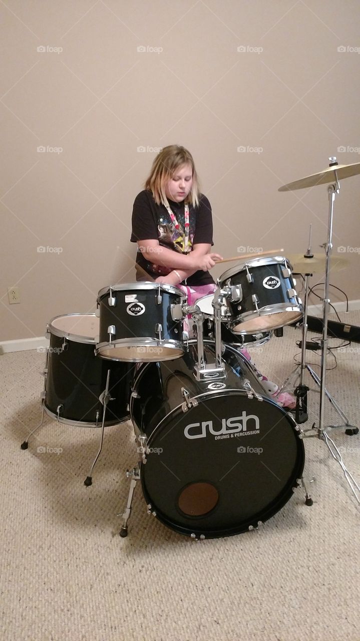 little drummer girl