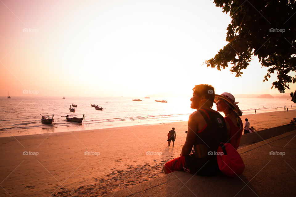 sunset in krabi