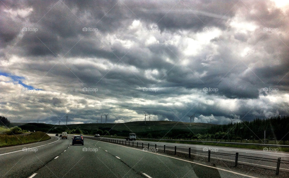 sky clouds cars rain by kmcw1405