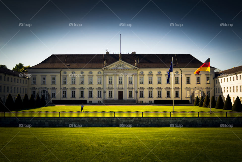 Bellevue palace, residence of german federal president in Berlin, Germany