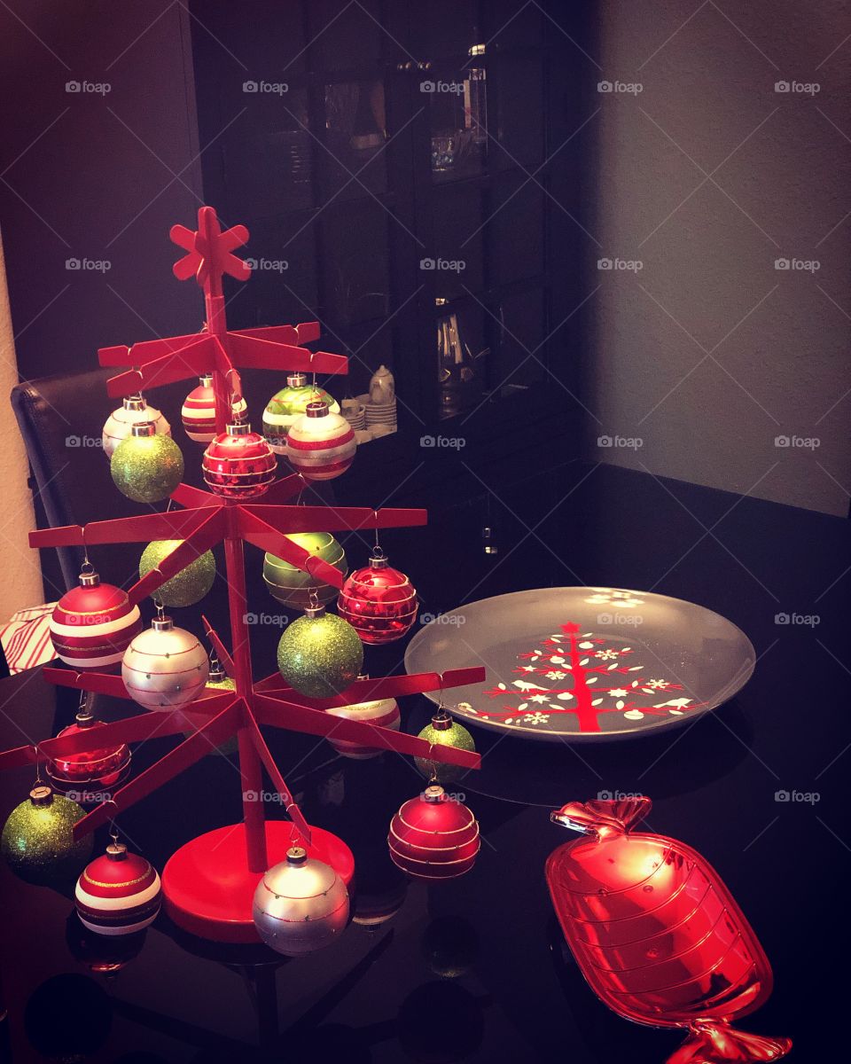 Christmas table decor