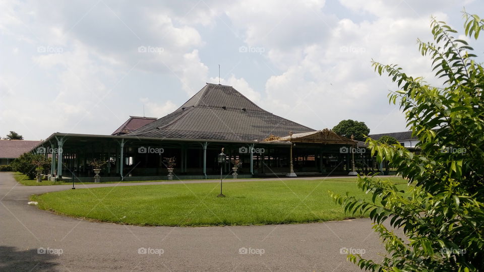 View in big traditional building in Java Indonesia