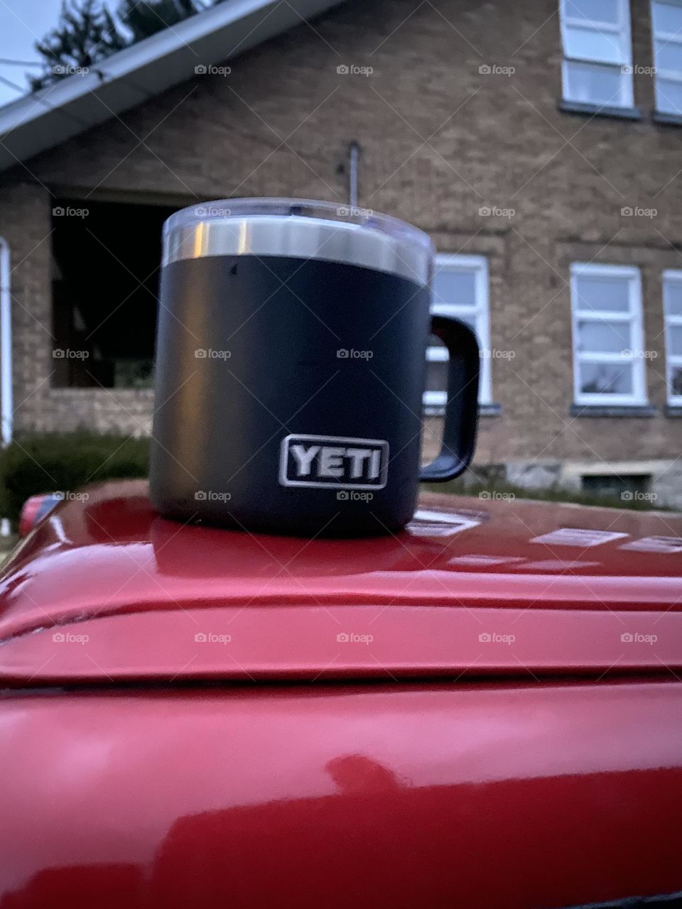 Morning coffee on the way to work 