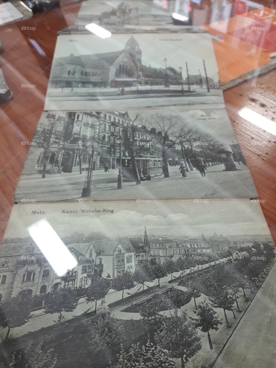 Antique Fold Out Landscape Photos Postcard