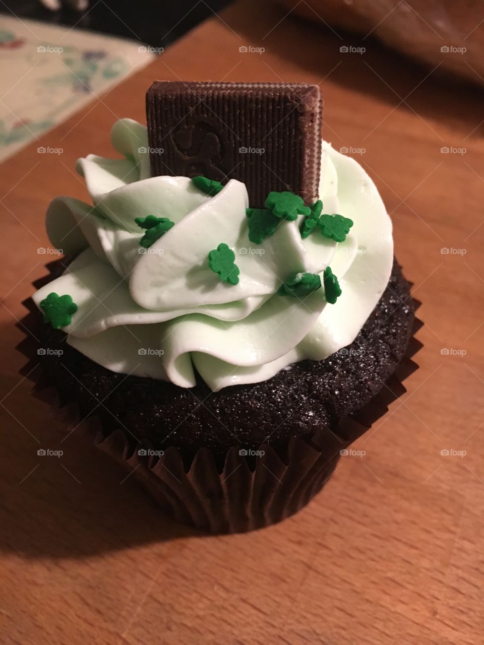 Mint chocolate cupcake 