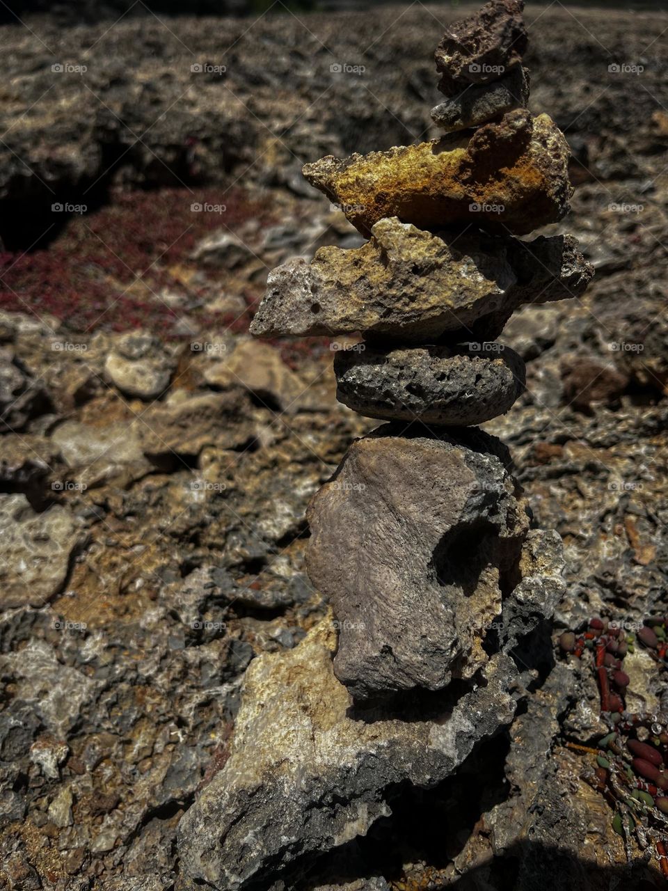 Stacked stone closeup