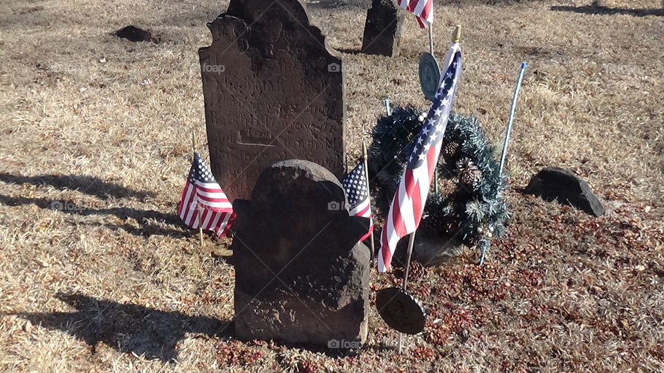 Old graveyard tombstones