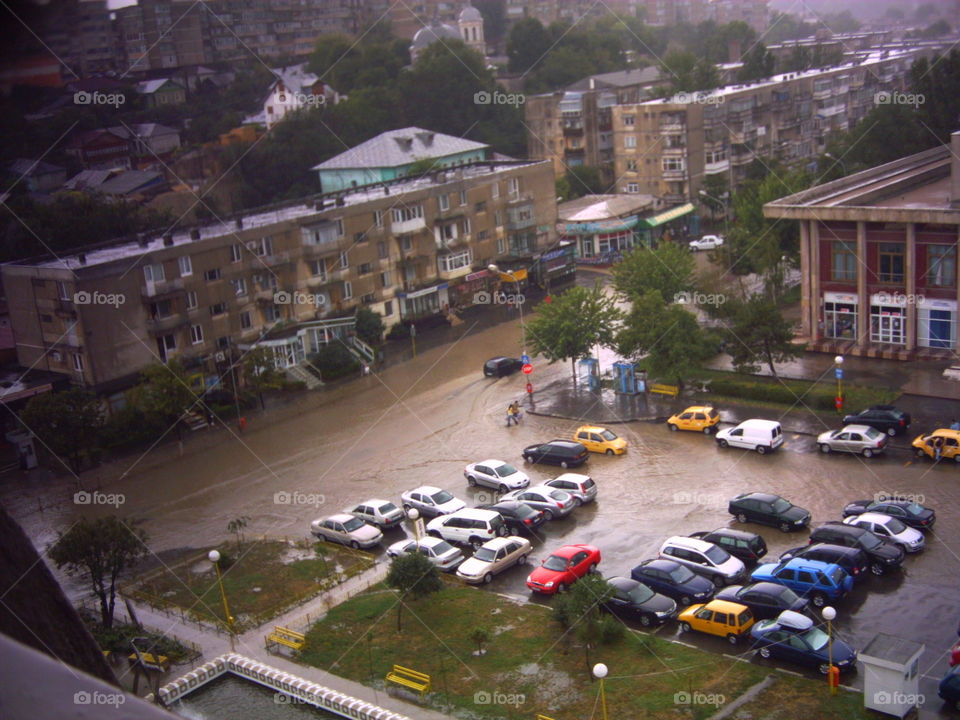 city flood.