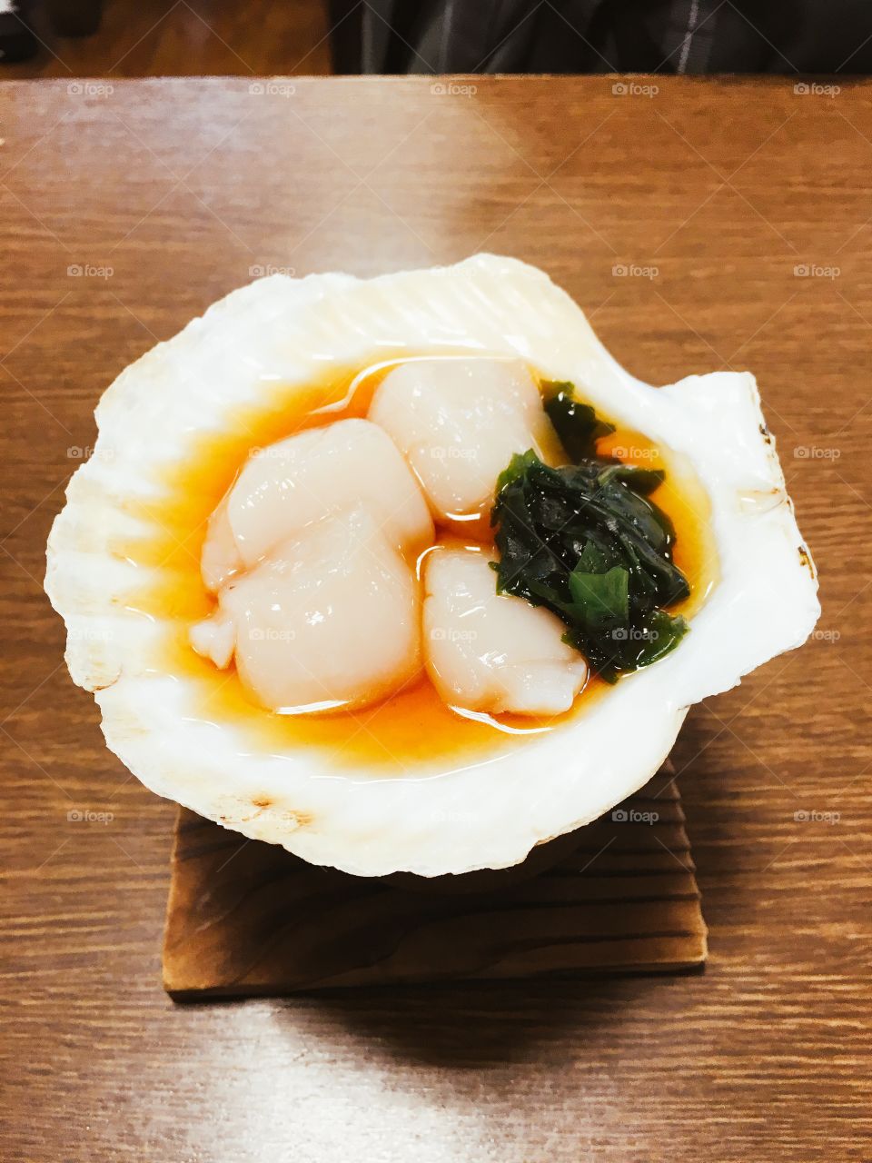 Grilled shell hotate japanese seafood, hokkaido