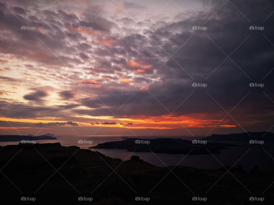 Sunset in Santorini