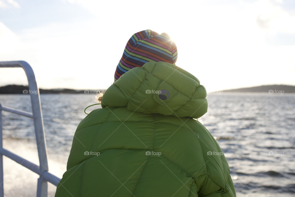 Woman on the ferry