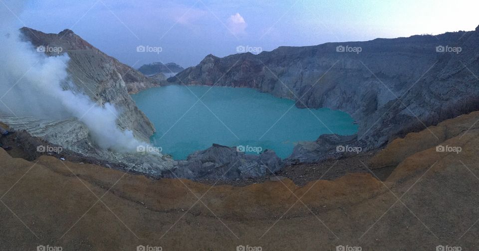 Volcanic Sulfur Lake East Java