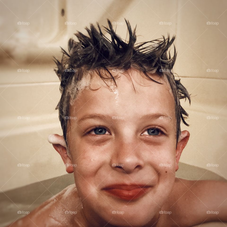 Portrait of a boy in bathing