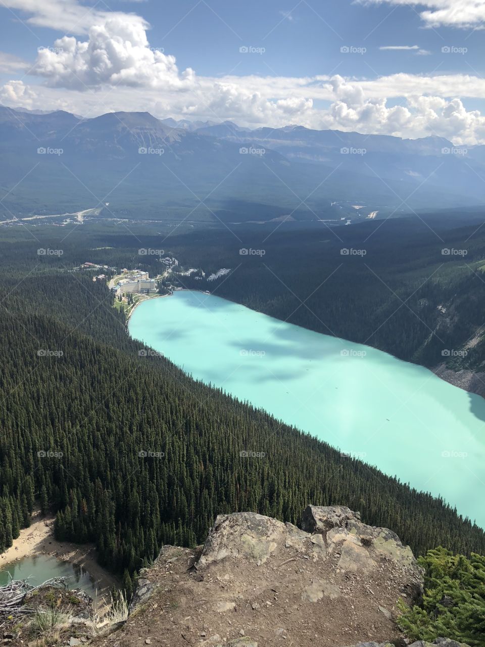 Blue lakes from the mountain