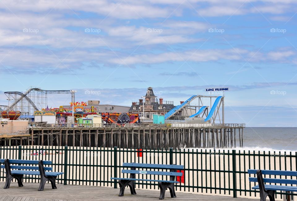 The Pier at Seaside Heights. The pier at Seaside Heights was not spared by Hurricane Sandy. Photo was taken 3 months before the storm hit. 