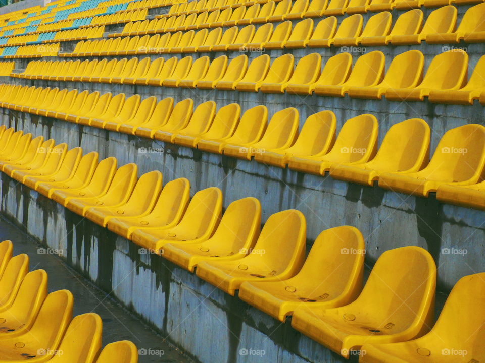 yellow seats at stadium