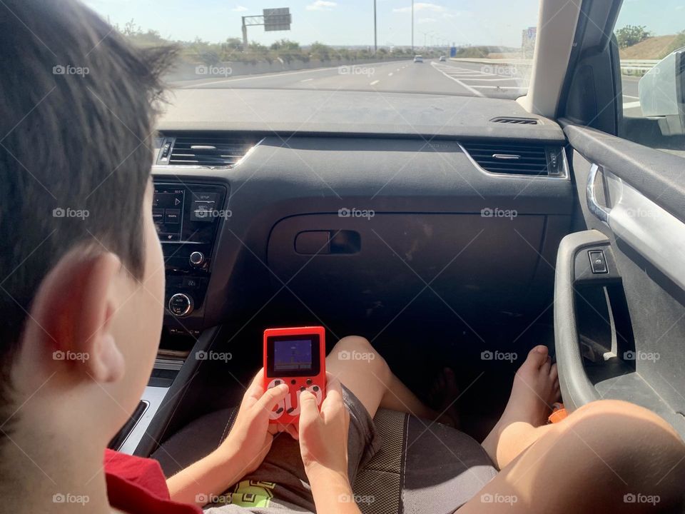 Playing video games on the road