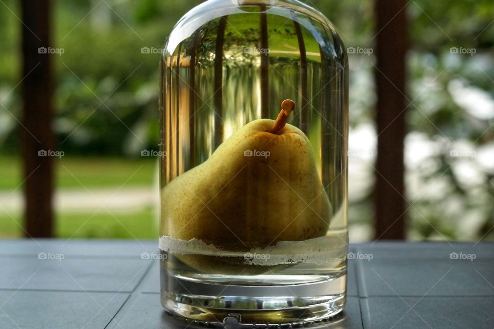 Pear in a bottle 