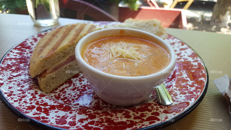tomato soup and grilled cheese