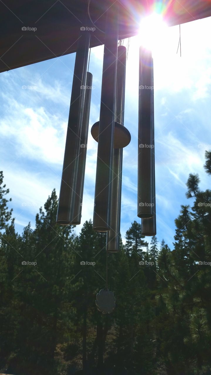 Wind chime . Wanted to take a different perspective on the wind chime 