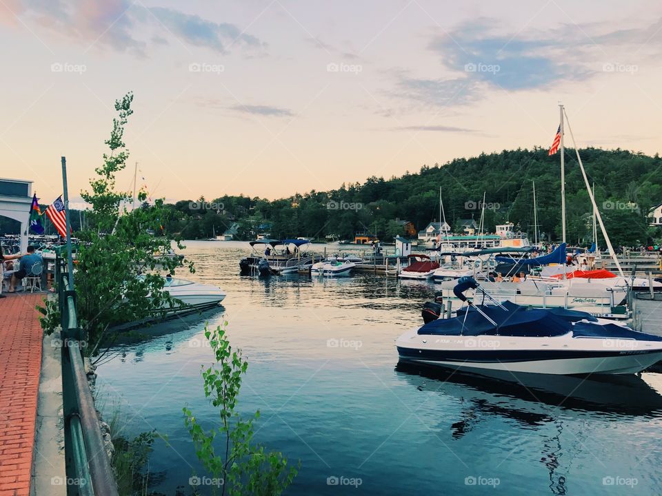 Sunapee Harbor on Fourth of July, New Hampshire 