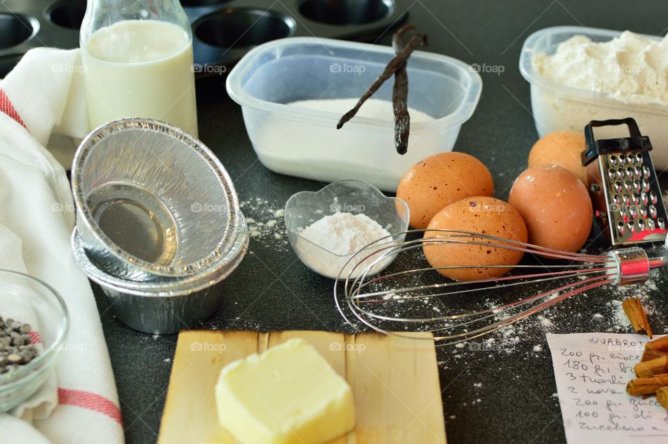 preparation of muffins chocolate homemade