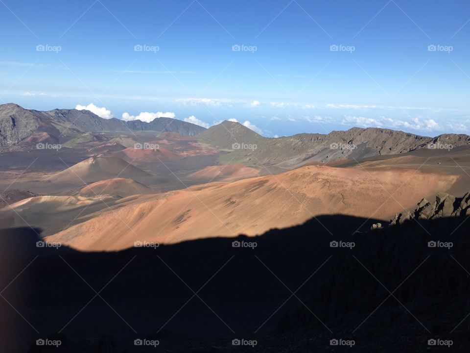 View of volcanic landscape