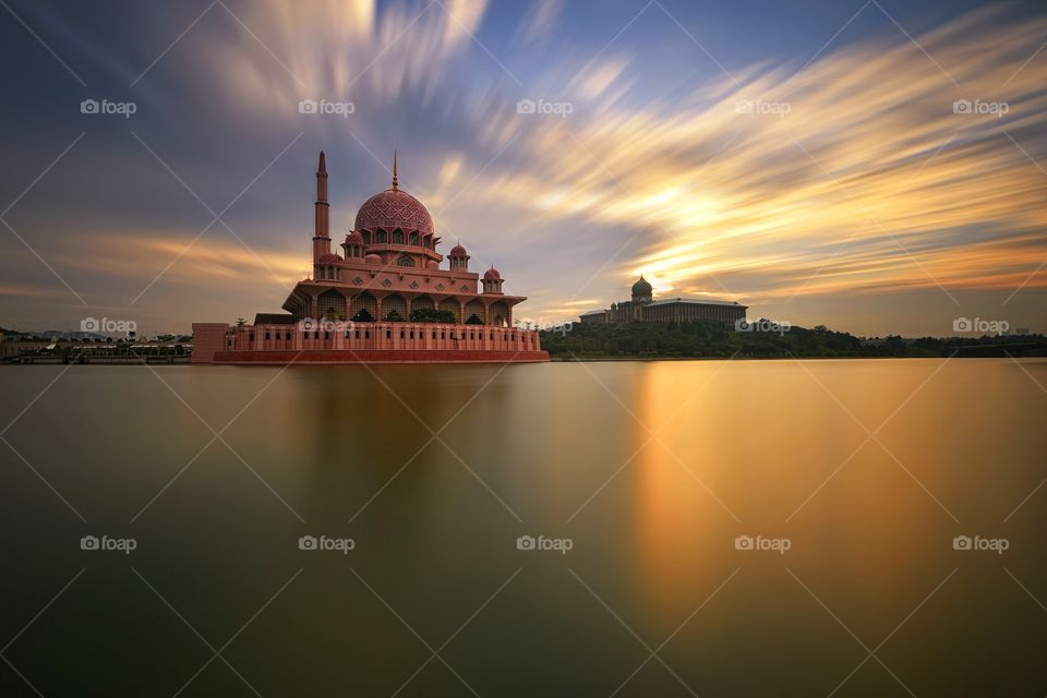Sunrise over Putrajaya mosque